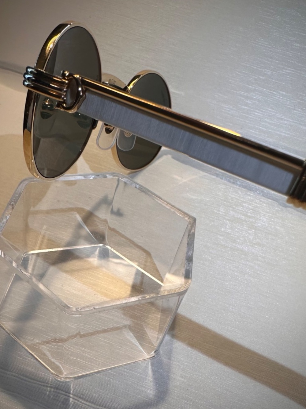 Cartier White Horn Round Tinted Gold Sunglasses - Brand New